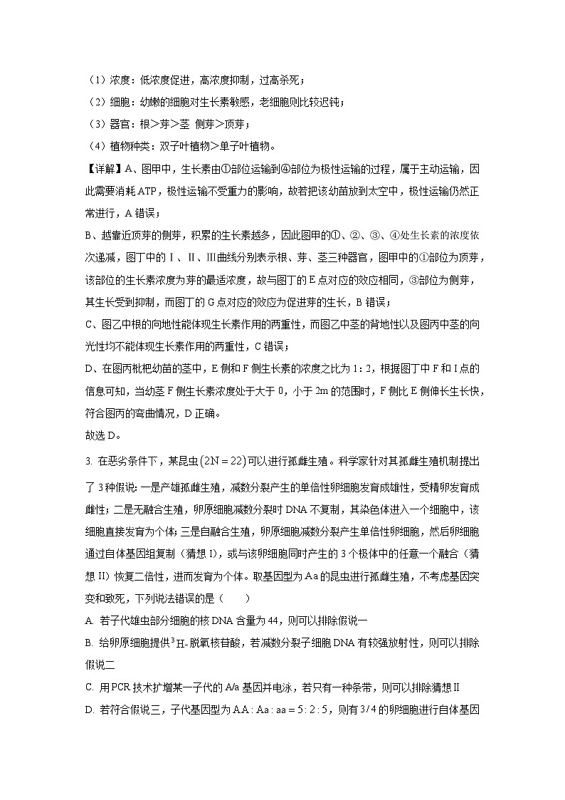 【生物】2025届湖北省普通高中学业水平选择性考试高考模拟预测（解析版）第3页