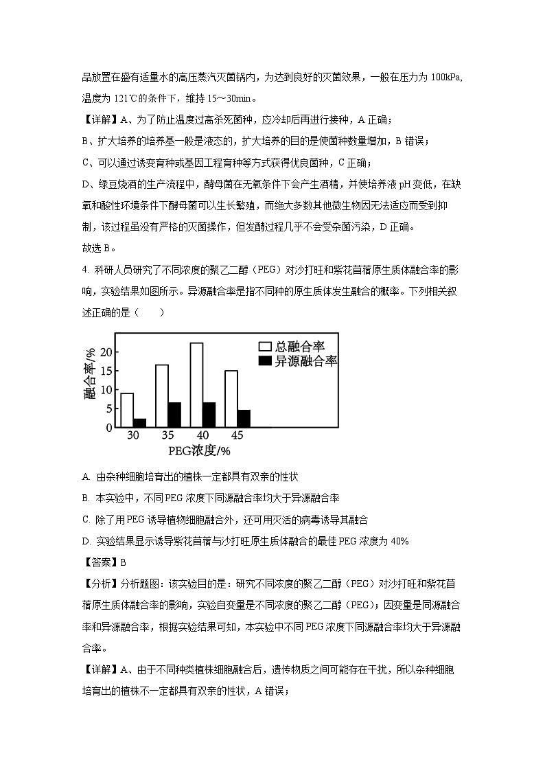 【生物】湖北省武汉市部分重点中学2024-2025学年高二下学期6月期末联考试题（解析版）第3页
