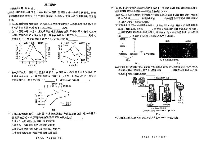 北京市东城区2024-2025学年度高二第二学期期末统一检测生物学试卷（含答案）第3页