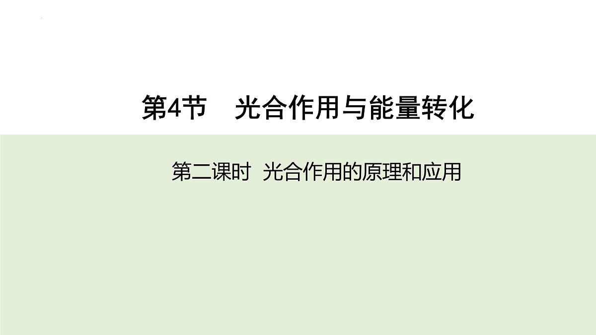 5.4光合作用与能量转化  第二课时 课件-2025-2026学年上学期高一生物（人教版）必修1第3页