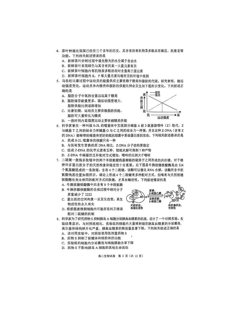 广东省大湾区2024-2025学年高二下学期7月期末考试生物试题+答案第2页