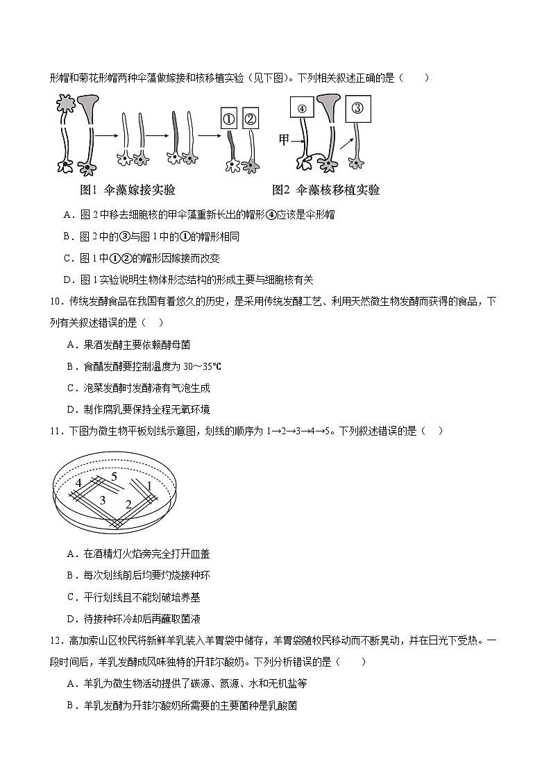 内蒙古巴彦淖尔市2024-2025学年高二下学期期末考试生物试卷（有答案）第3页
