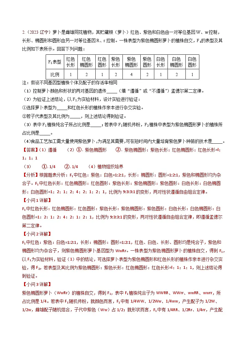 5年（2021-2025）高考1年模拟生物真题分类汇编专题04 遗传的基本规律（解析版）（黑吉辽蒙专用）第3页