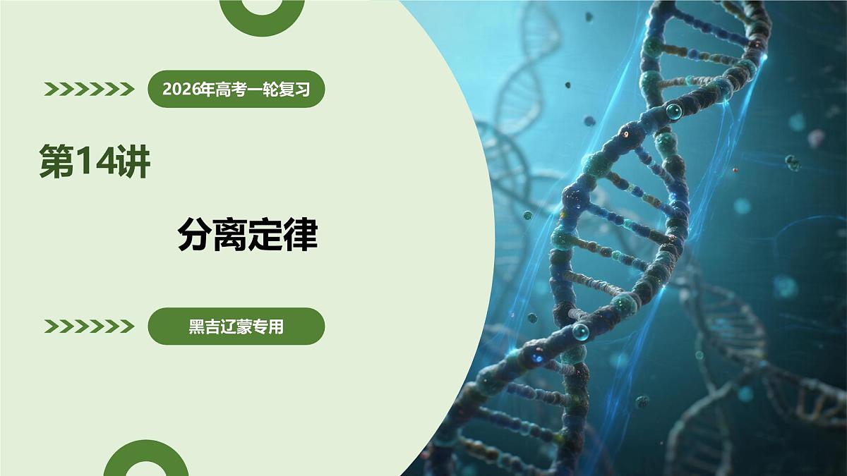 第14讲+分离定律（复习课件）（黑吉辽蒙专用）2026年高考生物一轮复习讲练测第1页