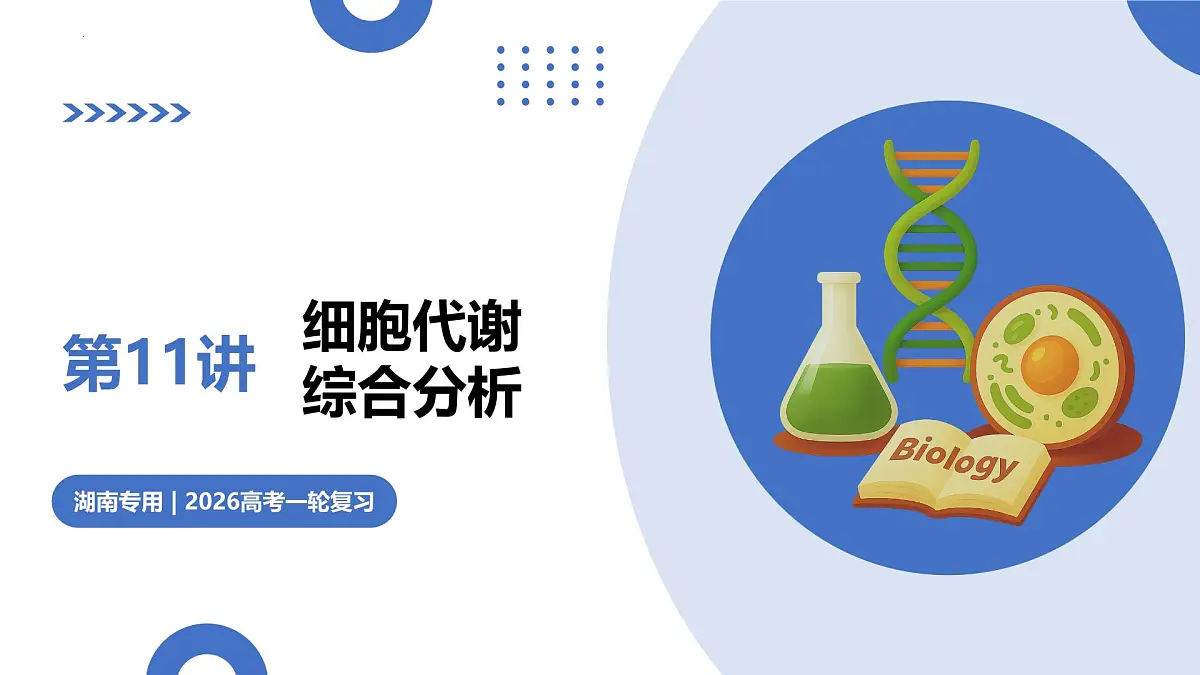 第11讲+细胞代谢综合分析（复习课件）（湖南专用）2026年高考生物一轮复习讲练测第1页