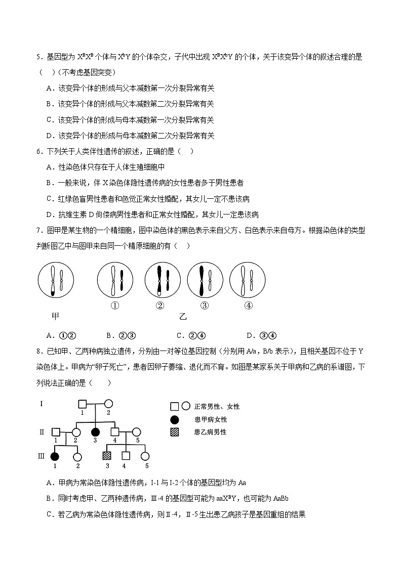 黑龙江省哈尔滨市五常市雅臣中学2024-2025学年高一下学期6月月考生物试卷(有答案)第2页