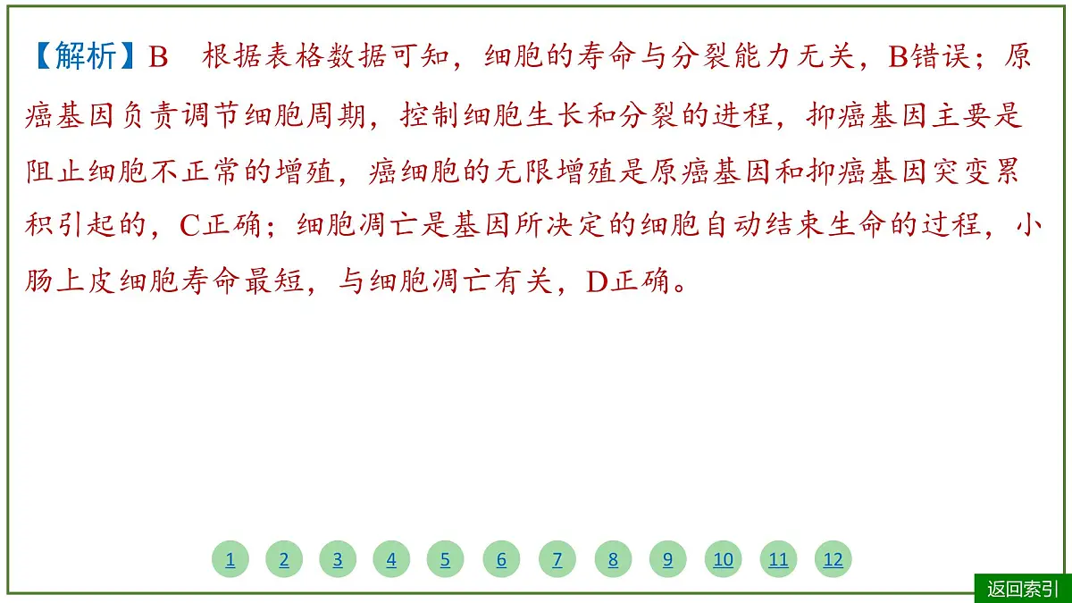 2026届高考生物学一轮复习习题课件及答案解析：专题4 第3讲 细胞的分化、衰老和死亡第6页