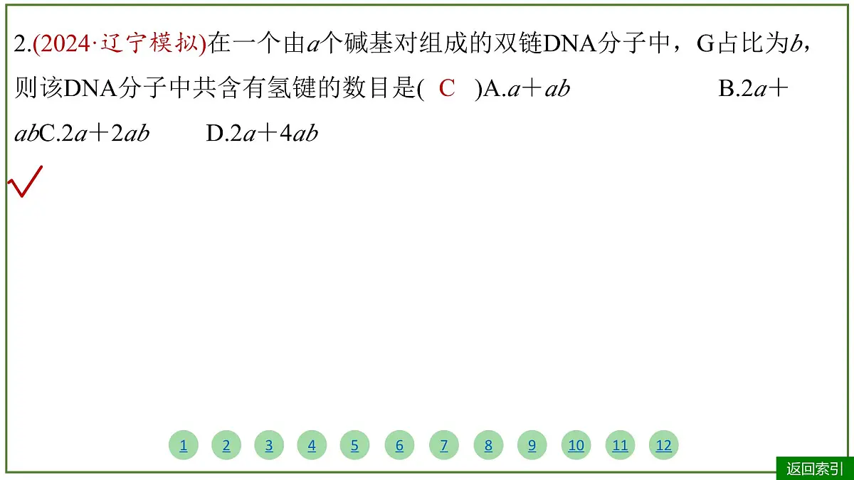 2026届高考生物学一轮复习习题课件及答案解析：专题6 第2讲 DNA的结构、复制和基因的本质 - 副本第6页