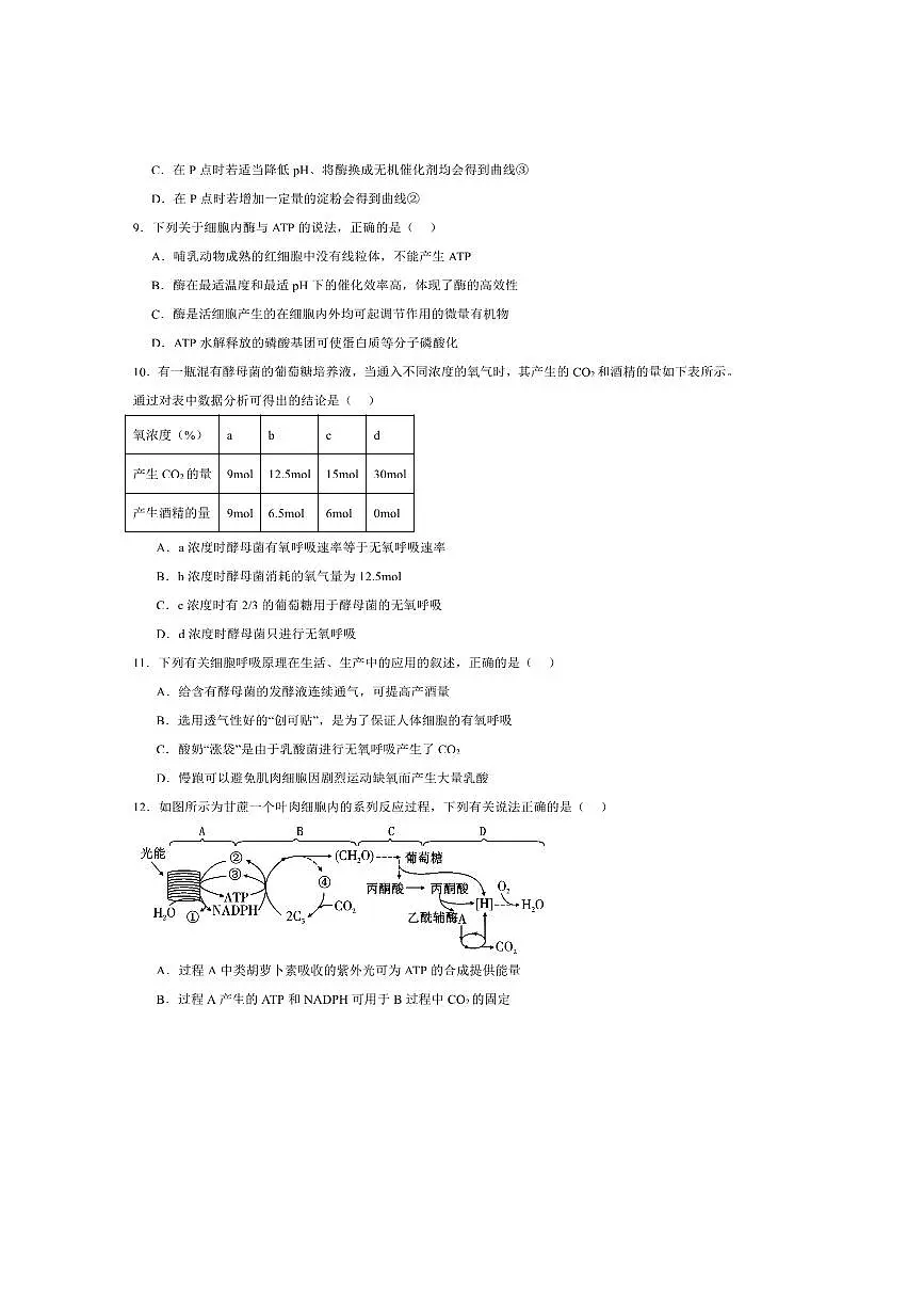 2024～2025学年云南省昭通市市直中学高一下(二)月考(5月)生物试卷(含答案)第3页