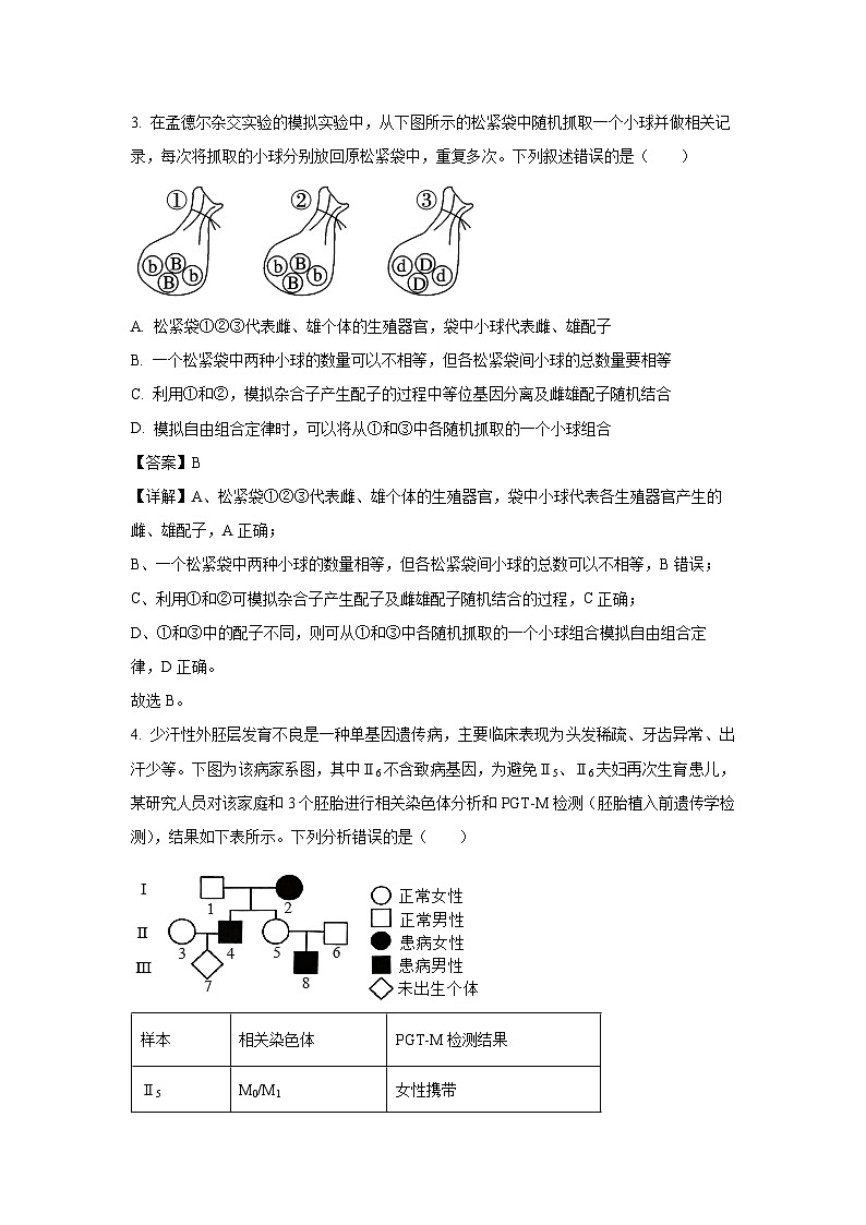 黑龙江省大庆市林甸县智研团队2024-2025学年高一下学期期末备考摸底考试生物试卷（解析版）第3页