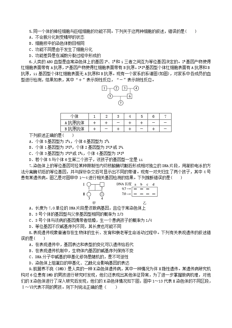 湖北省孝感市2025届高三生物下学期5月三模联考试题第2页
