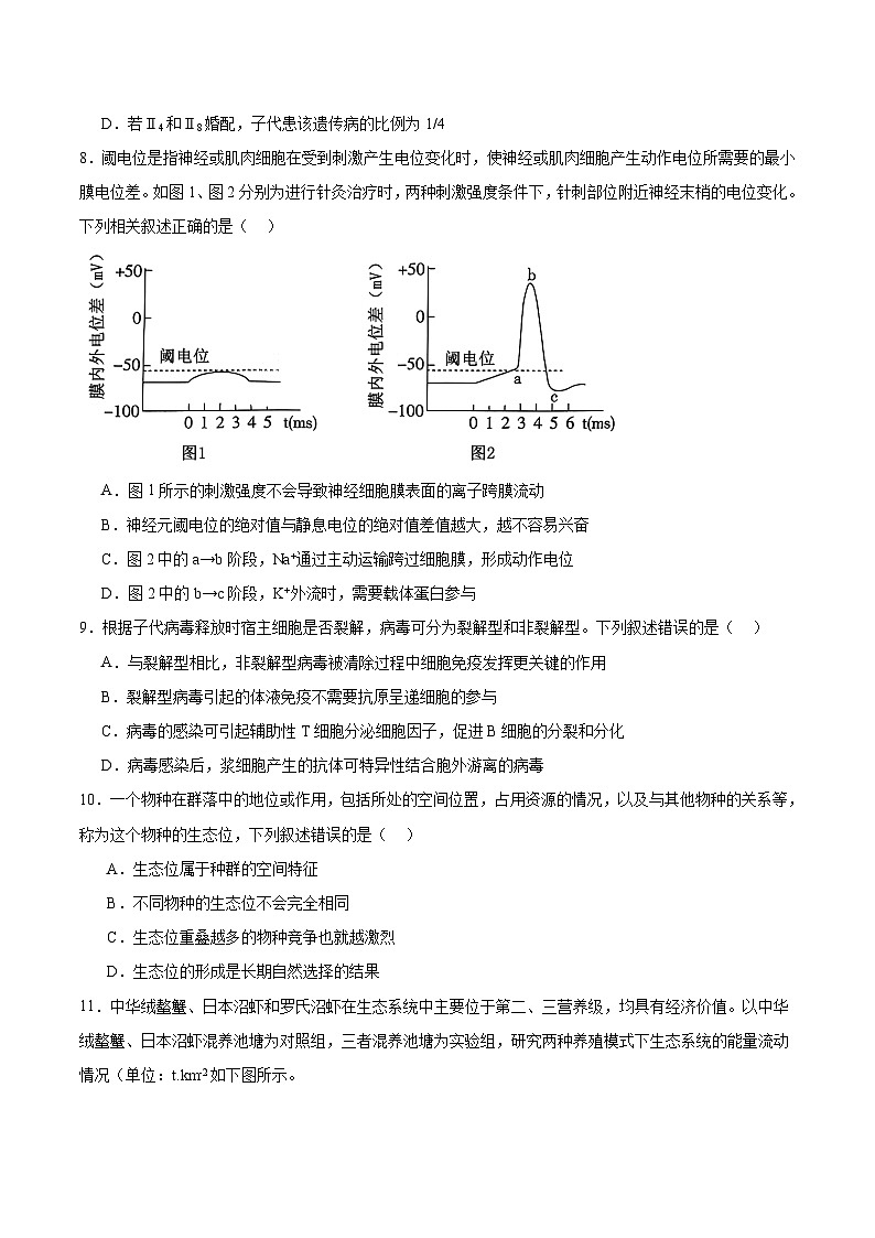 湖南省长沙市长郡中学2026届高三上学期月考（一）生物试卷（Word版附答案）第3页