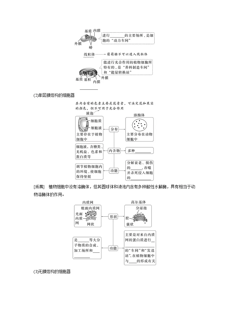 【备考2026】高考生物一轮复习资源：第2单元 第5课时 细胞器之间的分工（讲义）含答案第2页
