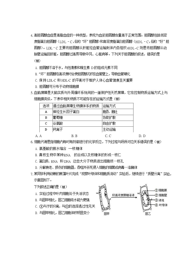 四川省凉山州2024-2025学年高一下学期期末统一考试生物试卷第2页