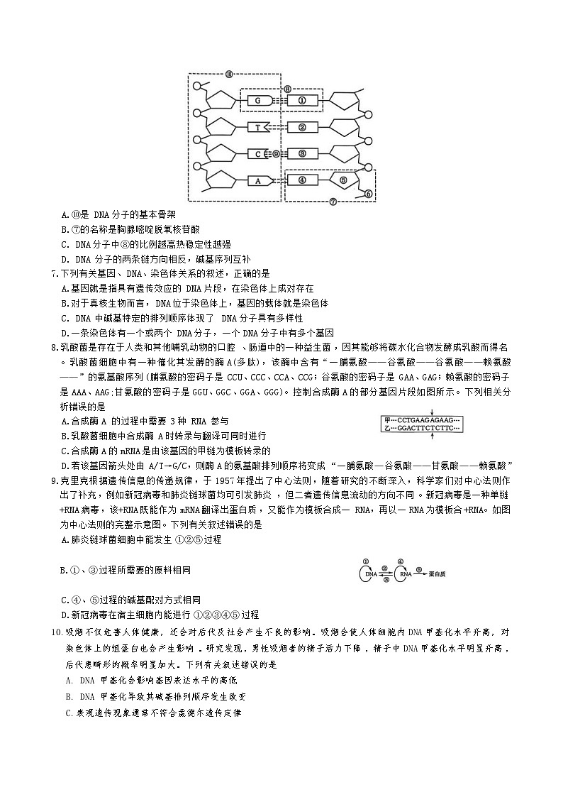 辽宁省普通高中2024-2025学年高一下学期7月期末联考生物试卷（Word版附答案）第2页