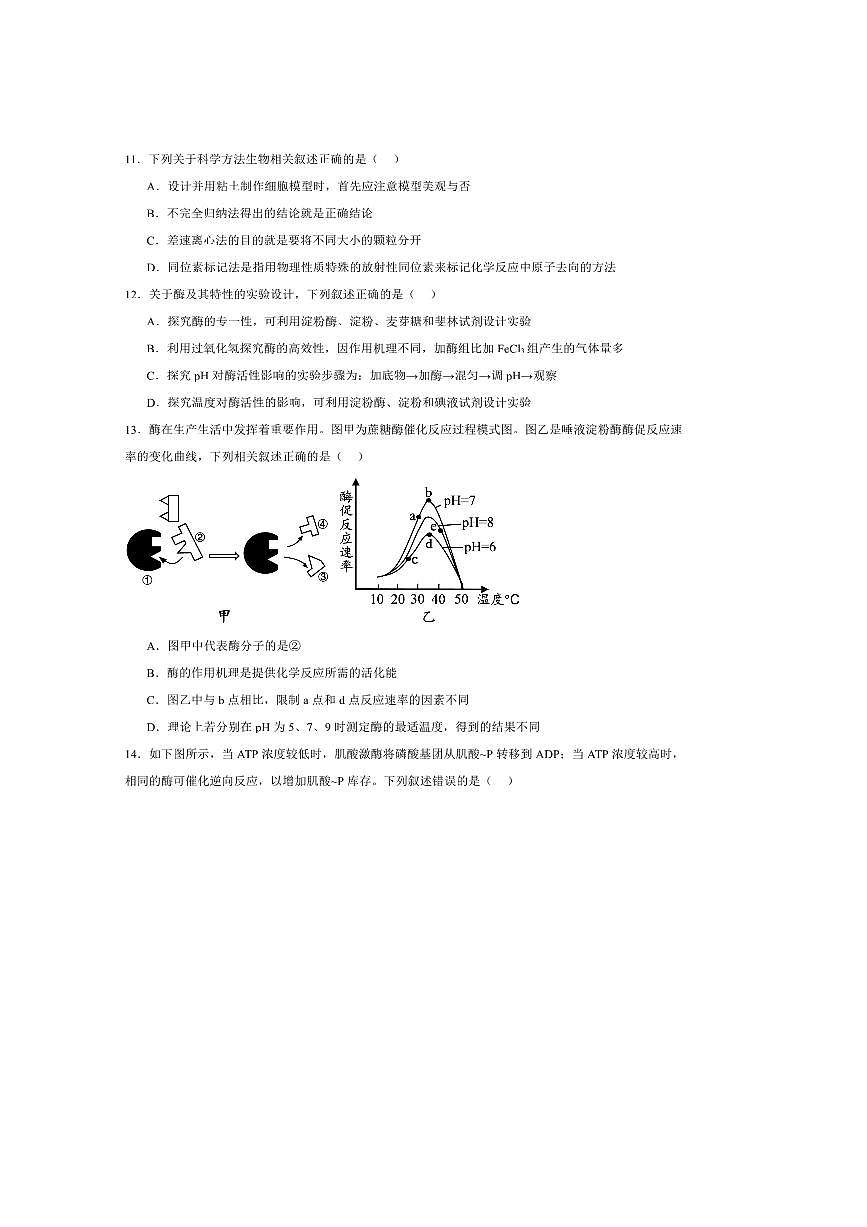 2024～2025学年四川省凉山州高一上期末考试生物试卷(含答案)第3页