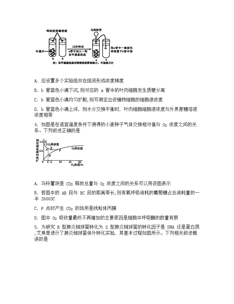 山西省忻州市部分学校2026届高三上学期8月阶段性测试生物试卷（Word版附解析）第2页