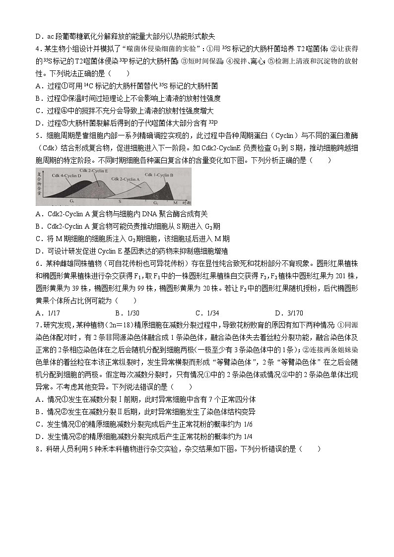 山东省日照市2025届高三上学期11月期中校际联合考试生物第2页