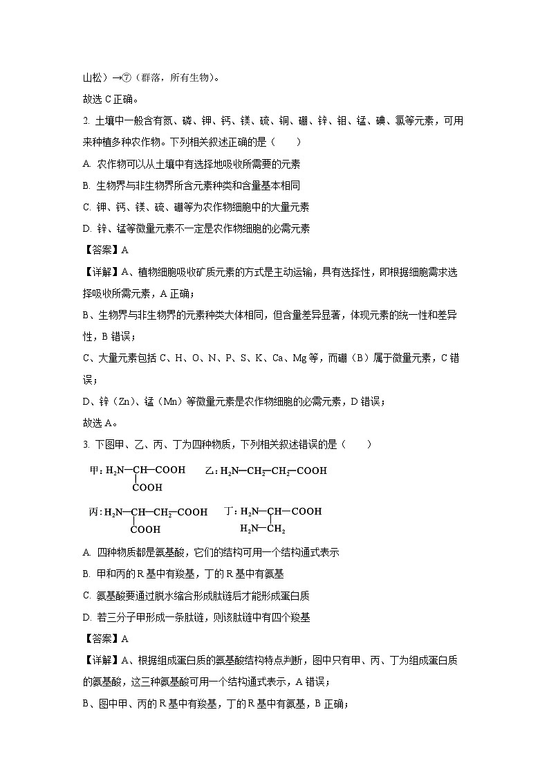 广东省广州市2024-2025学年高一上学期期末检测卷（一）生物试题（解析版）第2页
