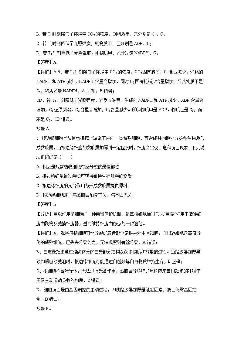 重庆市2024-2025学年高一下学期7月期末生物试题（解析版）第3页