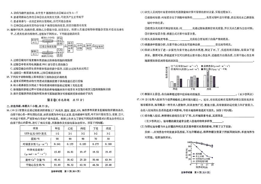安徽省江淮十校2026届高三上学期8月第一次联考-生物试题+答案第3页