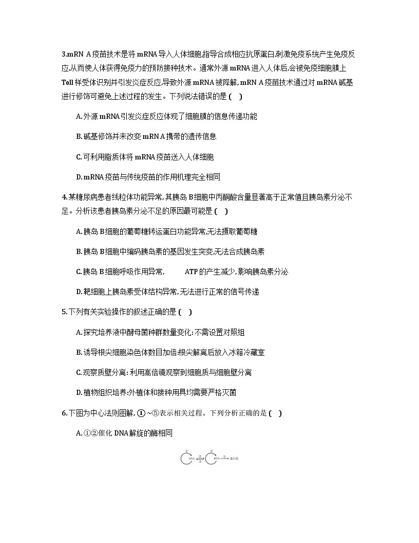 黑龙江省新时代高中教育联合体2026届高三上学期8月开学测试生物试题（Word版附答案）第2页