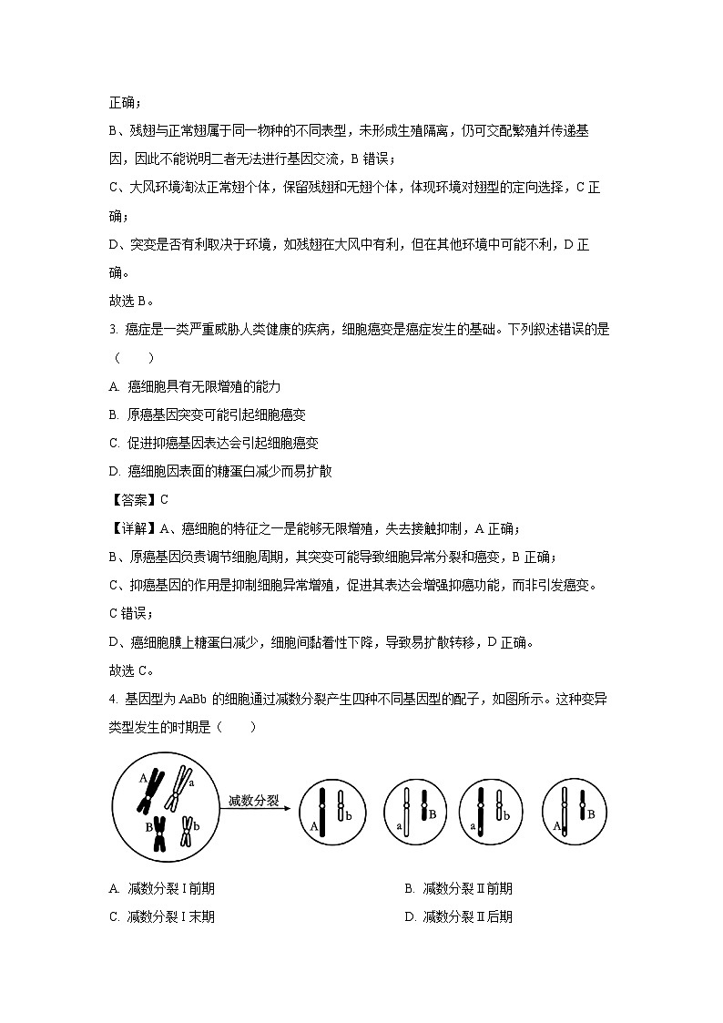 【生物】河南省新乡市2024-2025学年高一下学期7月期末试题（解析版）第2页