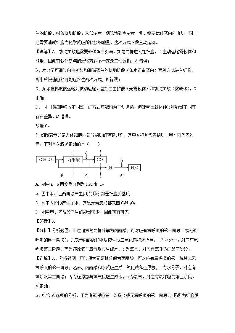 【生物】山西省晋中市部分学校2024-2025学年高一下学期期末考试试题（解析版）第2页