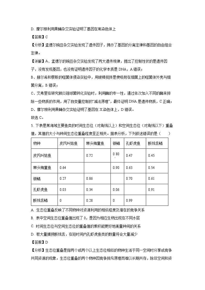 四川省广安市2024-2025学年高二下学期6月期末生物试题（解析版）第3页