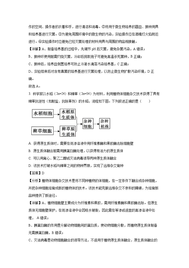 北京市石景山区2024-2025学年高二下学期期末生物试题（解析版）第2页