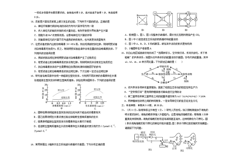 吉林省长春市朝阳区长春外国语学校2024-2025学年高二下学期开学考试生物试题第3页