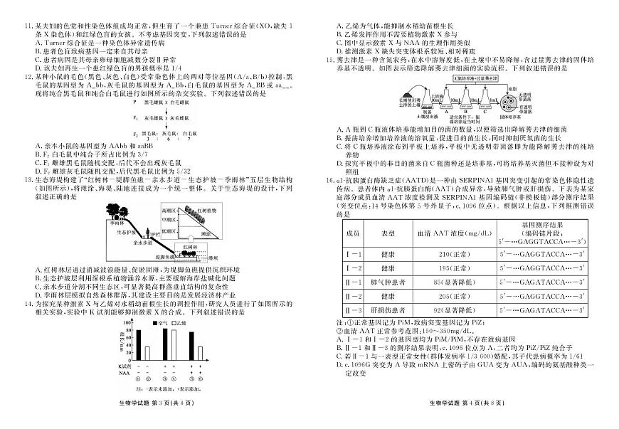 广东省衡水金卷2026届高三上学期8月联考生物试题（PDF版附解析）第2页