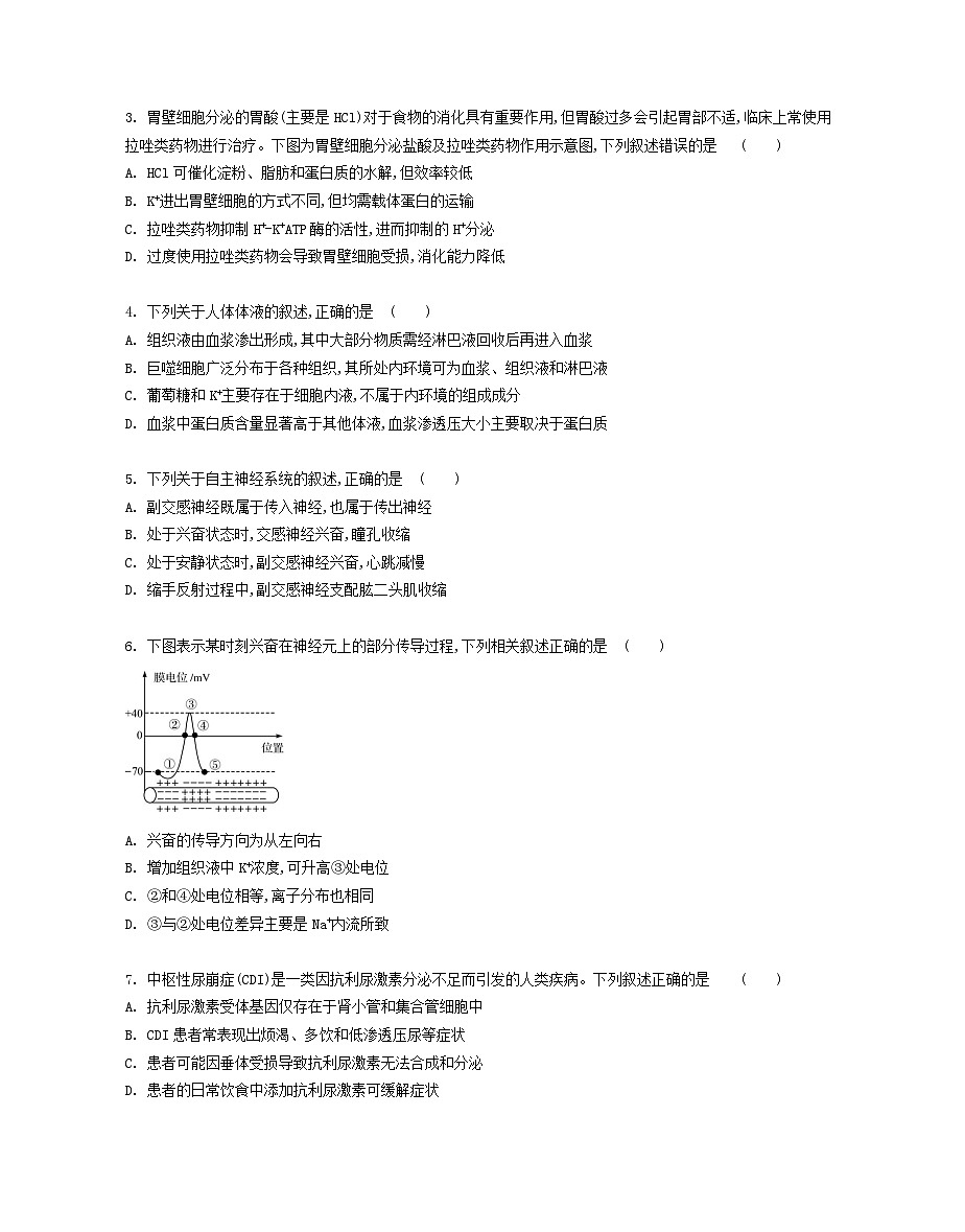江苏省部分高中2024_2025学年高二生物下学期期末迎考试题含解析第2页