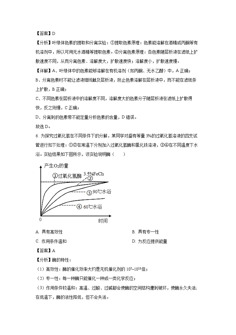 【生物】甘肃省武威市凉州区2024-2025学年高一上学期1月期末试卷（解析版）第3页
