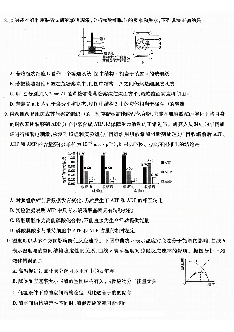 重庆市南开中学高2025-2026学年高三上学期开学第一次检测生物试卷第3页