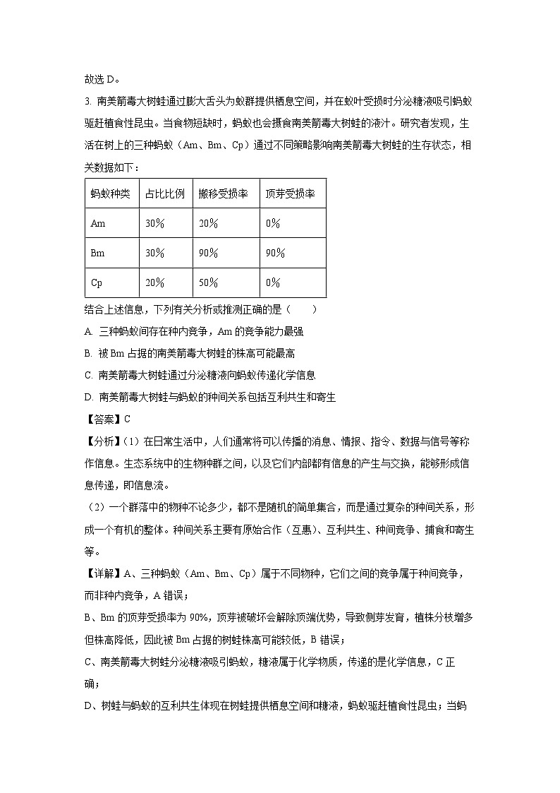 江西省2024-2025学年高二下学期期末考试生物试卷（解析版）第3页