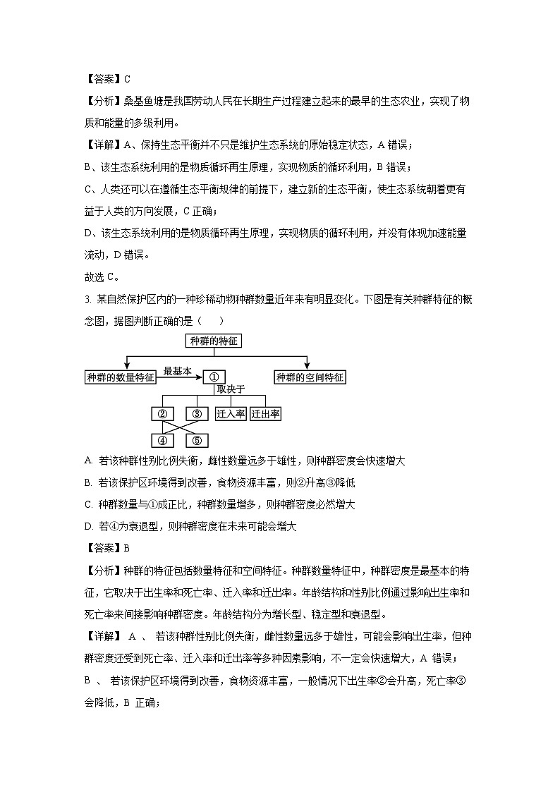 安徽省池州市2024-2025学年高二下学期4月期中生物试卷（解析版）第2页