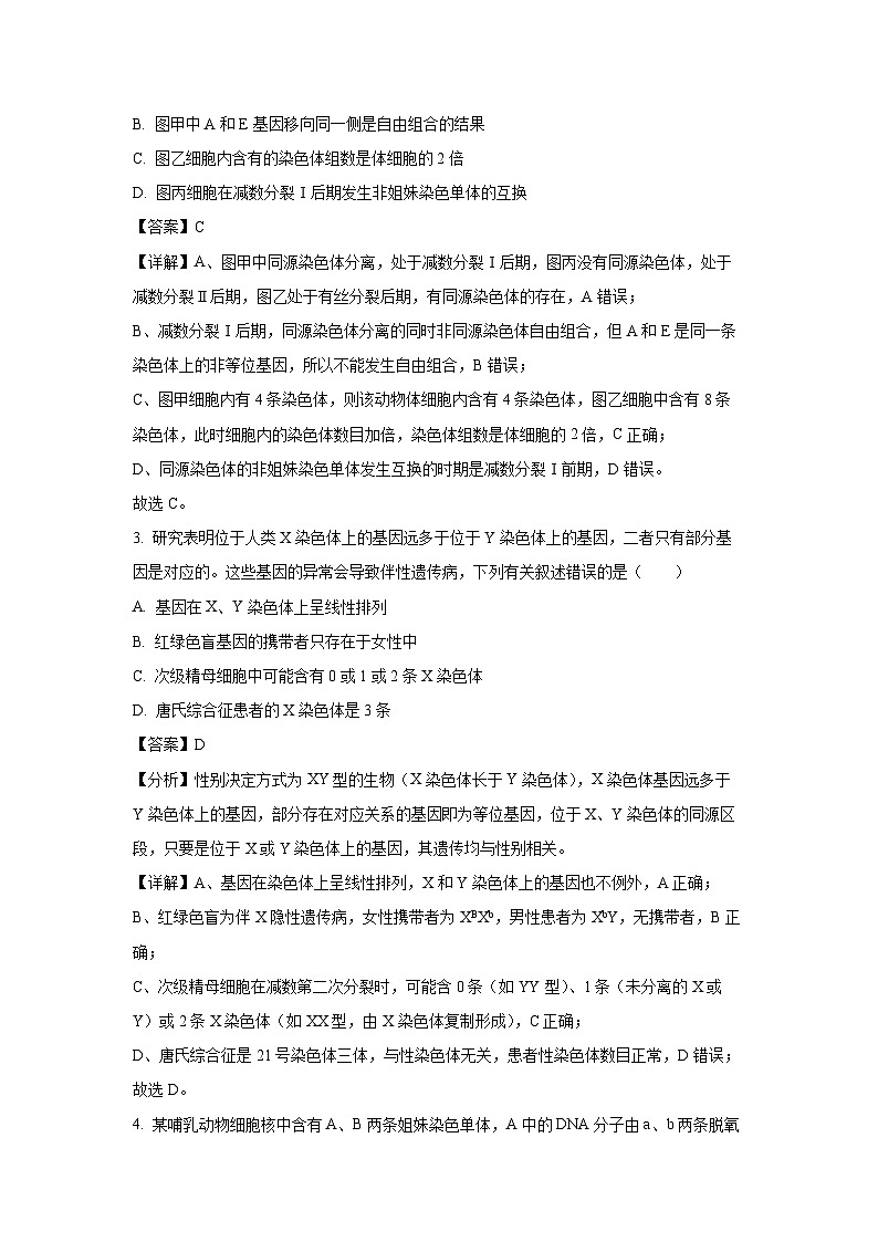 【生物】河南省安阳市滑县部分学校2024-2025学年高一下学期期末测评试卷（解析版）第2页