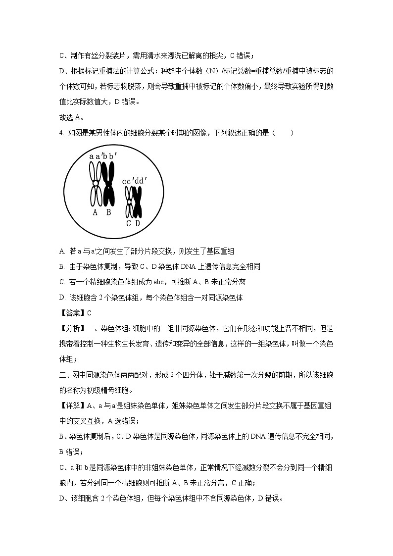 【生物】广东省潮州市2024-2025学年高二上学期期末考试（解析版）第3页