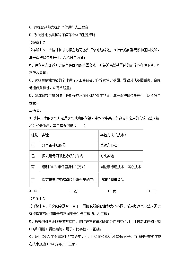 贵州省部分学校2025-2026学年高三上学期8月开学考试 生物试题（解析版）第2页