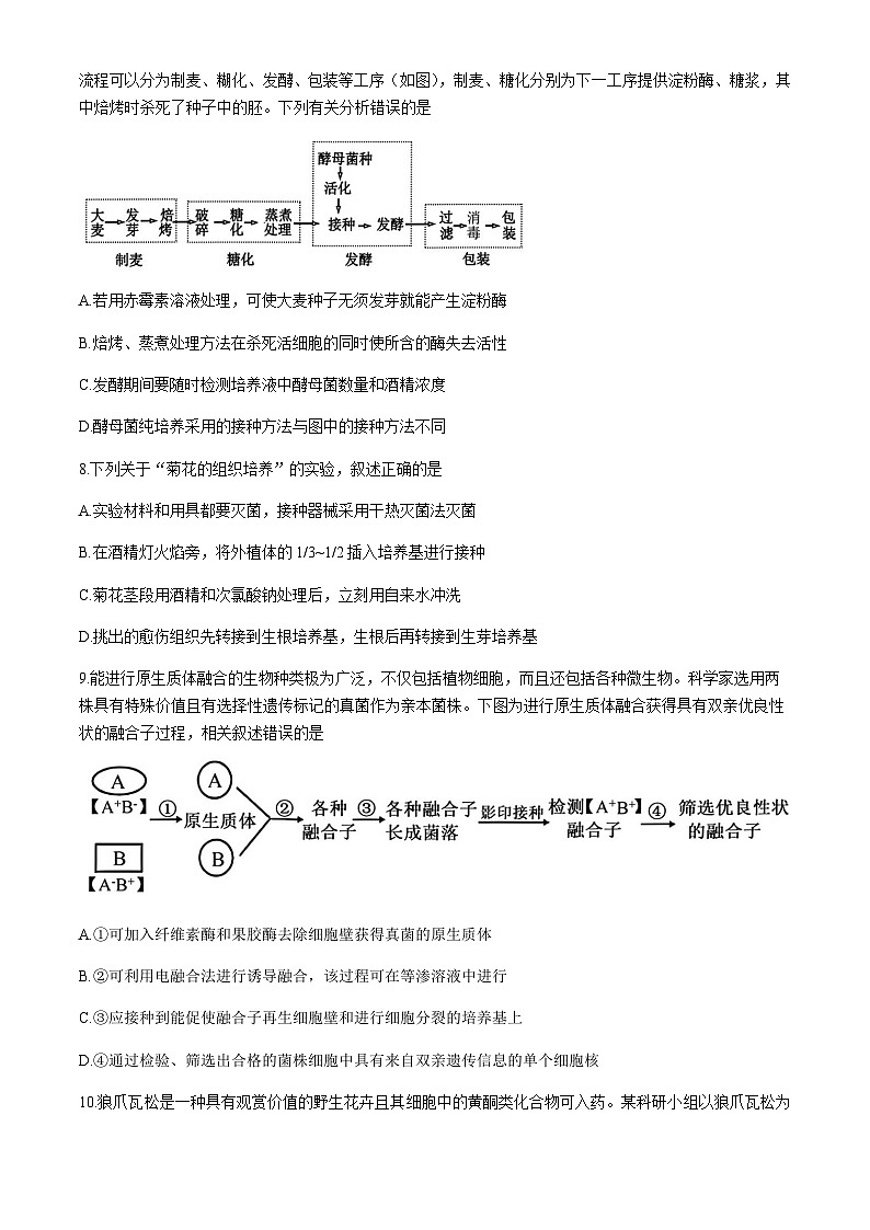 黑龙江省哈尔滨市第九中学校2024-2025学年高二下学期期中生物试题（有答案）第3页