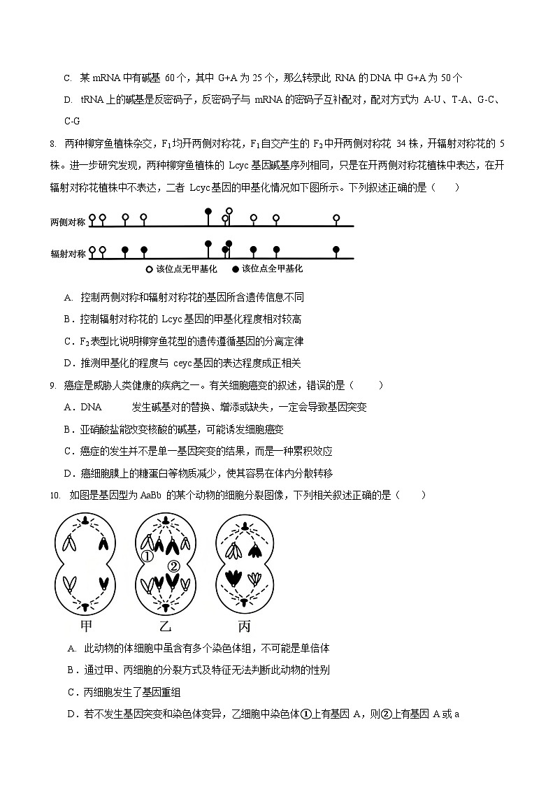 河南省开封市等2地2025-2026学年高二上学期开学考试生物试卷第3页