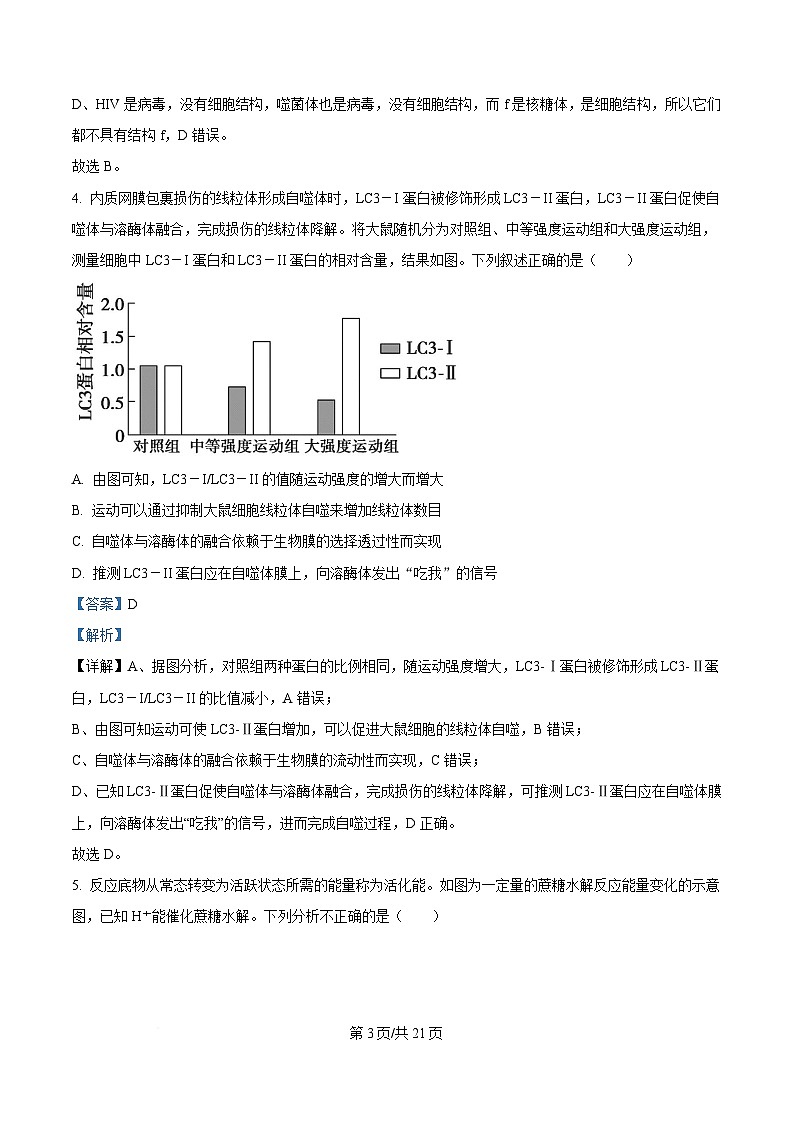 重庆市七校联盟2026届高三上学期第一次适应性考试 生物答案第3页