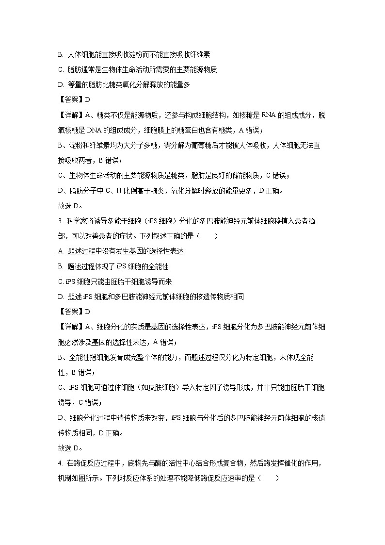 江西省部分学校2025-2026学年高三上学期8月联考生物试卷（解析版）第2页