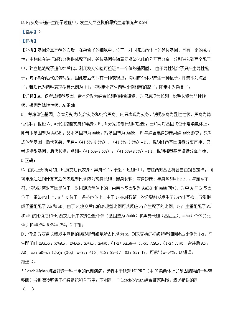 北京市海淀区2024-2025学年高三上学期10月月考生物试卷 Word版含解析第2页