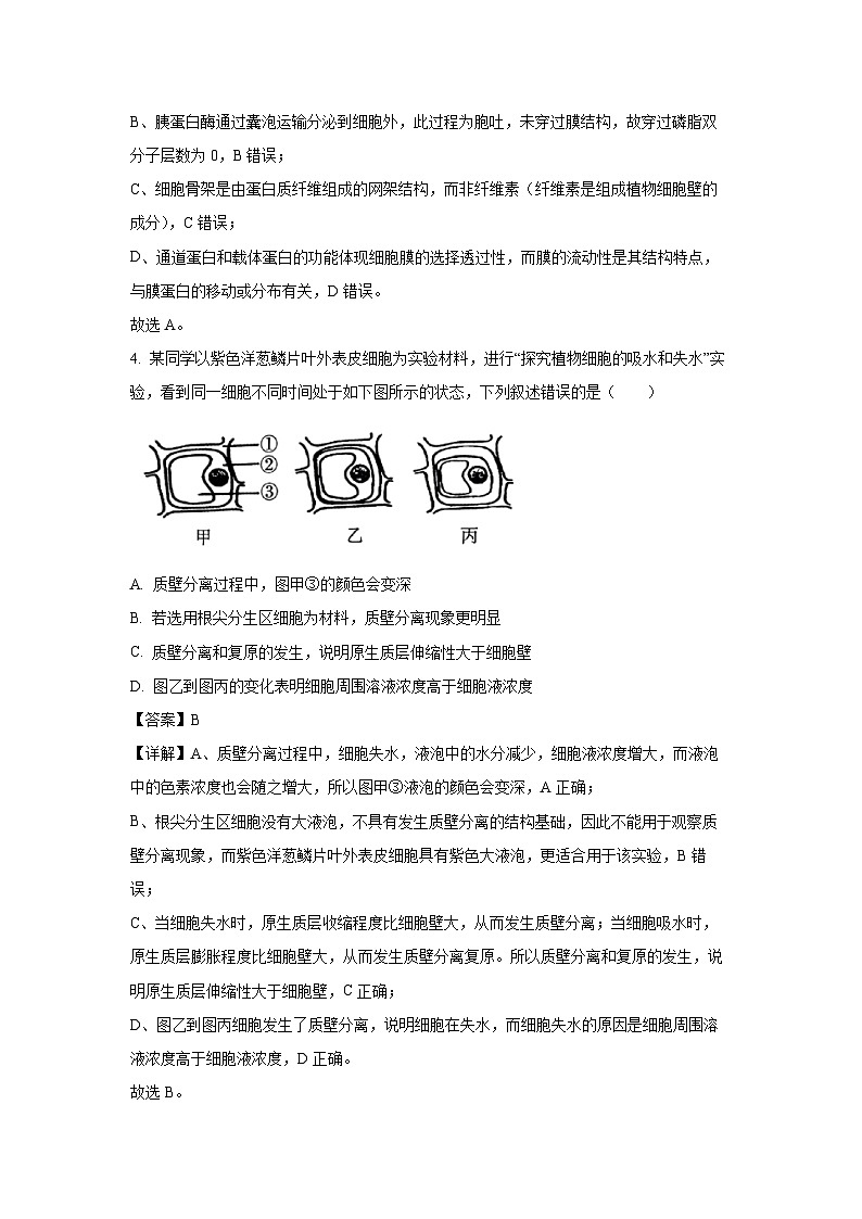 湖北省市州联考2024-2025学年高一下学期7月期末生物试卷（解析版）第3页