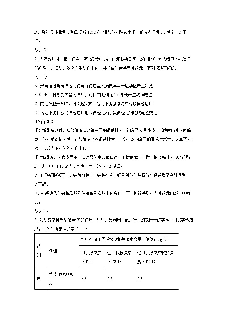 安徽省天一大联考2024-2025学年高二下学期7月期末生物试卷（解析版）第2页