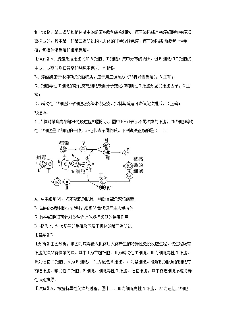 安徽省部分学校2024-2025学年高二下学期期末考试生物A生物试卷（解析版）第3页