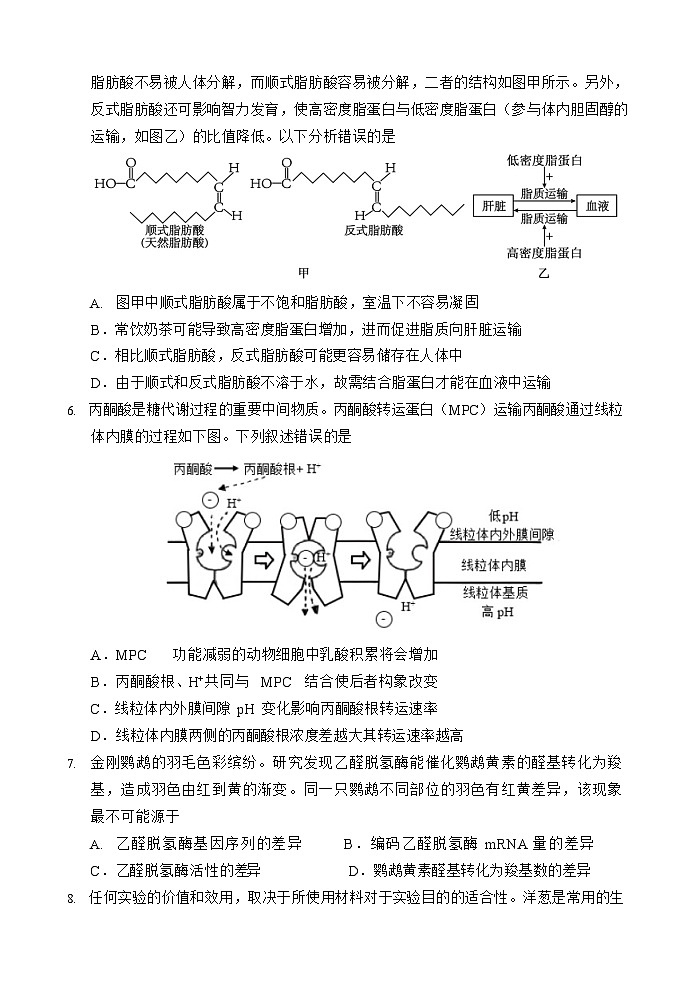 海南省文昌中学2025-2026学年高三上学期第一次月考生物试卷第2页