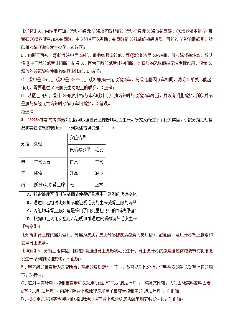 五年（2021-2025）高考生物真题分类汇编：专题23 实验与探究（全国通用）（解析版）第3页